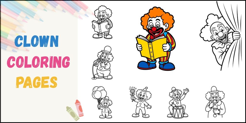 Clown Coloring Pages: Free Printable PDFs