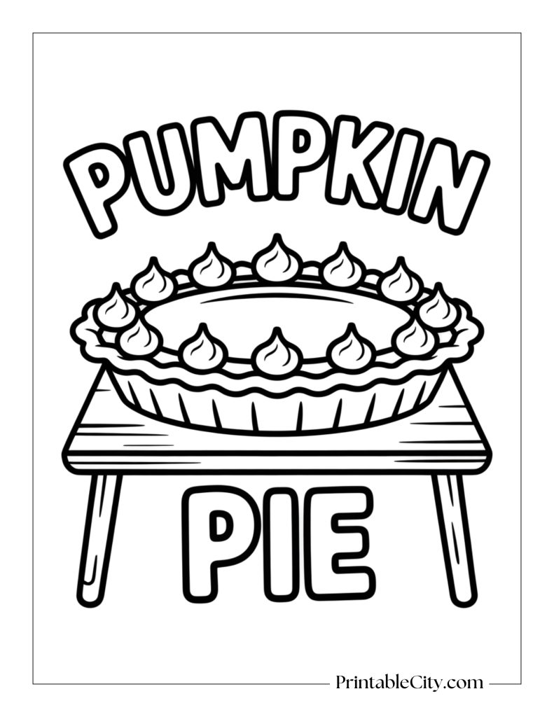 pumpkin pie on a table