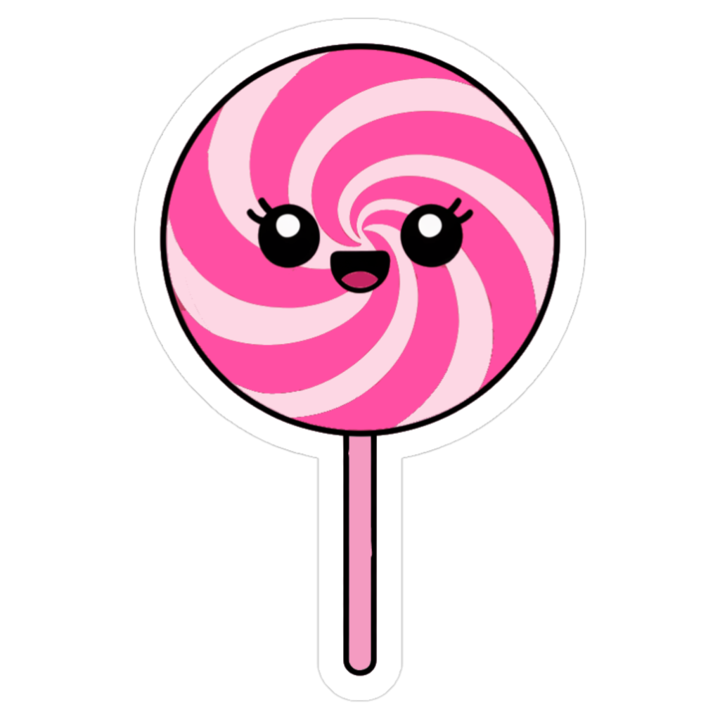 pink cute popsticle sticker